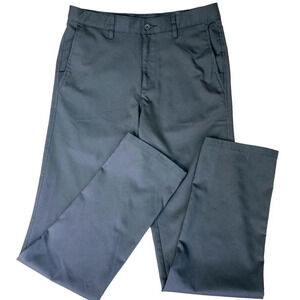 Fila Men's Sport Golf Chino Pants Size 30X31 Black Non Slip Waistband Flat Front